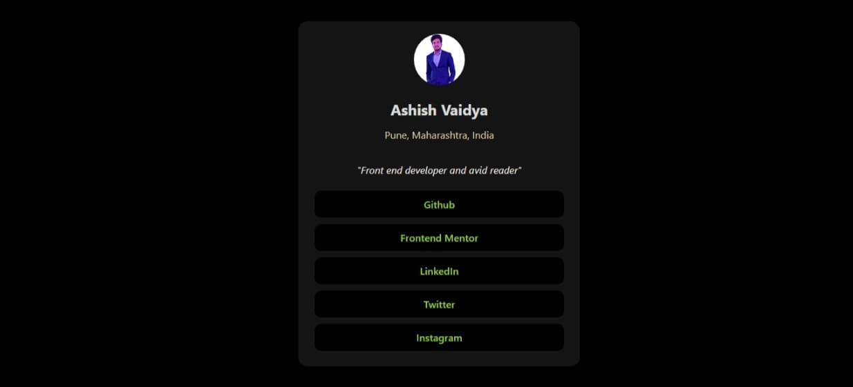 Social Links Profile